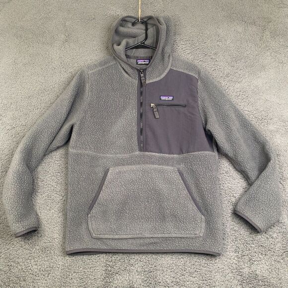 Patagonia Retro Pile Pullover Dark Grey Mens Small Style 22790 - Picture 1 of 11